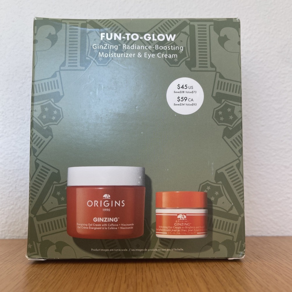 Origins Fun-To-Glow GinZing Moisturizer & Eye Cream 2 Pieces Set